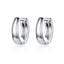 BAMOER Genuine 925 Sterling Silver Round Circle Hoop Earrings for Women Gold Color Earrings Sterling Silver Jewelry Gift SCE498