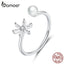 bamoer Authentic 925 Sterling Silver Tree Branch Finger Rings for Women Hypoallergenic Gift Statement Jewelry BSR142