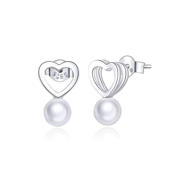 Drop Earrings Fine Jewelry Female Drop Earrings with Pearls Earrings 925 Sterling Silver Jewelry Mother's Day Gift SCE006