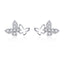 BAMOER High Quality 925 Sterling Silver Simple Dancing Butterfly Stud Earrings for Women Party Jewelry Girlfriend Gift BSE056