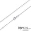 BAMOER Classic Basic Chain 100% 925 Sterling Silver Lobster Clasp Adjustable Necklace Chain Fashion Jewelry SCA009-45