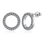 BAMOER Forever Clear CZ 925 Sterling Silver Circle Round Stud Earrings with CZ Jewelry GIFT Oorbellen Bijoux PAS437