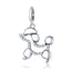 bamoer Real 925 Sterling Silver Pet Animal Pendant Charm for 3mm Snake Bracelet or Necklace DIY Jewelry Making SCC1681