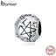 bamoer Genuine 925 Sterling Silver Starry Sky Star Charm for Original Luxury Brand Female DIY Jewelry Beads Make SCC1645