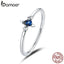 bamoer 925 Sterling Silver Simple Cross Finger Rings for Women Vintage Retro Stackable Rings Band Silver Fine Jewelry SCR679