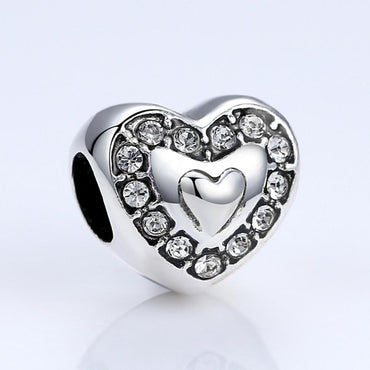 BAMOER Brand New Heart With Crown Charms For Women Pendant & Necklace Fashion Jewelry Party Accessories PA5301