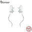 bamoer Genuine 925 Sterling Silver Flying Butterflies Light Stud Earrings for Women Fine Jewelry 2020 New Bijoux BSE436