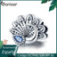 bamoer Enamel Retro Peacock Series Charm fit Original Bracelets & Bangle 925 Sterling Silver Fine Jewelry SCC1558