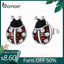 bamoer 925 Sterling Silver Little Ladybug Stud Earrings for Girl Enamel Asymmetry Hypoallergenic Ear Stud for Kids SCE972