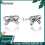 BAMOER Delicate 100% 925 Sterling Silver Sparkling Bow Stud Earrings With Clear CZ Women Party Luxury Jewelry PAS407