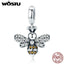 WOSTU Real 925 Sterling Silver Beads Retro Patterns Charms Pendant Fit Original Bracelet Silver 925 Jewelry