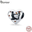 bamoer Charm fit Original Yoga Position Bracelet 925 Sterling Silver Women Jewelry DIY CZ Beads Charm jewerly Making SCC1710
