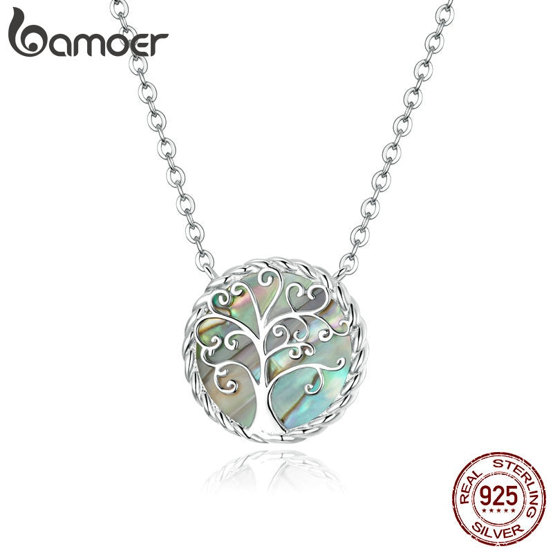bamoer 925 Sterling Silver Pendant Necklace Doctor Tree of Life silver Necklaces Health Professional Gift women Jewelry SCN433