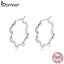 bamoer 925 Sterling SilverLittle Wave Earrings Earrings for Women 6mm  Hypoallergenic Silver Jewelry for Kids earring SCE976