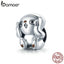 bamoer Authentic 925 Sterling Silver Jewelry make Cute Sloth CZ Charm for Original Silver Beads Bracelet & Bangle DIY SCC1698