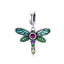 bamoer Authentic 925 Sterling Silver Shiny Dragonfly Charm for Original Silver DIY Bracelet or Bangle jewerly Make beads SCC1706