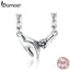 bamoer 925 Sterling Silver Colorful Hand in Hand Charm Beads for Original Bracelet Silver 925 DIY Jewelry Accessories SCC1700