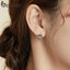 bamoer 925 Sterling Silver Cute Dog Paw Stud Earrings for Girl Enamel Asymmetry Hypoallergenic Ear Stud for Kids SCE977