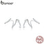 bamoer Silver 925 Simple Line Earrings Stud Earrings for Women Natural Hypoallergenic Hypoallergenic Ear Pins for Girl SCE986