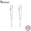 bamoer 925 Sterling Silver Jewelry Gift with Stars & Moon Tassel Earrings Earrings for Women Girls Gift Statement Jewelry SCE982