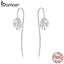 bamoer Real 925 Sterling Silver Monstera Leaf Stud Earrings for Women Statement women Fine Jewelry Brinco 2020 Bijoux SCE985